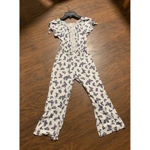 Romper Heart & Arrow White w/Butterflies Size M Pre-owned